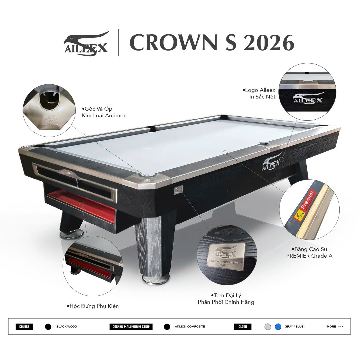 Bàn Aileex Crown S 2026